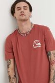Бавовняна футболка Quiksilver колір червоний з принтом