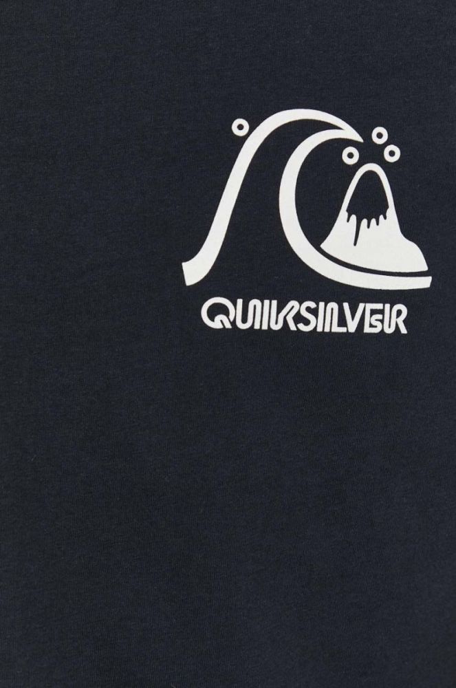 Бавовняна футболка Quiksilver колір чорний з принтом (3498213) фото 5