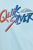 Бавовняна футболка Quiksilver з принтом колір блакитний (3076144)
