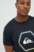 Бавовняна футболка Quiksilver колір чорний з принтом (2967274)