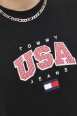 Бавовняна футболка Tommy Jeans колір чорний з принтом (2997758)