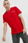 Бавовняна футболка Tommy Jeans колір червоний з аплікацією (2981073)