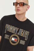 Бавовняна футболка Tommy Jeans колір бежевий з принтом (3277601)