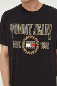 Бавовняна футболка Tommy Jeans колір бежевий з принтом (3277601)