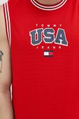 Футболка Tommy Jeans чоловічий колір червоний
