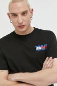 Бавовняна футболка Tommy Jeans колір чорний з принтом (3015964)