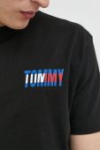 Бавовняна футболка Tommy Jeans колір чорний з принтом (3015964)