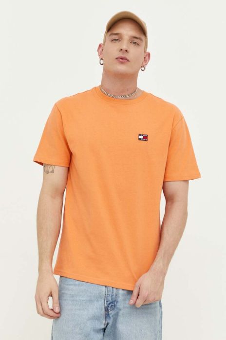 Бавовняна футболка Tommy Jeans колір білий з аплікацією (3277614)