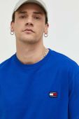 Бавовняна футболка Tommy Jeans з аплікацією колір блакитний (3079371)