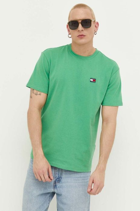 Бавовняна футболка Tommy Jeans колір білий з аплікацією (3277610)