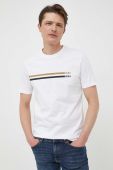 Бавовняна футболка BOSS колір білий з принтом (3225266)