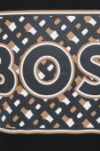 Бавовняна футболка BOSS колір чорний з принтом (3225275)