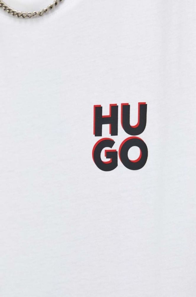 Бавовняна футболка HUGO 2-pack з принтом колір барвистий (3155418) фото 7