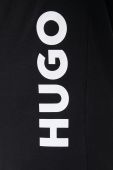 Пляжна футболка HUGO колір чорний з принтом