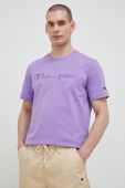 Бавовняна футболка Champion колір фіолетовий однотонний (3079416)