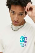 Бавовняна футболка DC колір бежевий з принтом (3186315)