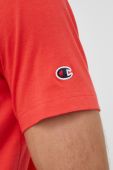 Бавовняна футболка Champion колір червоний однотонний