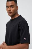 Бавовняна футболка Champion колір чорний однотонний (3079483)