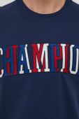Бавовняна футболка Champion колір синій візерунок