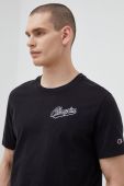 Бавовняна футболка Champion колір чорний однотонний (3079510)