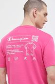 Бавовняна футболка Champion колір рожевий однотонний (3076187)