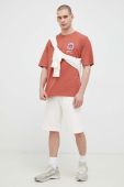 Бавовняна футболка Champion візерунок колір помаранчевий