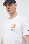Бавовняна футболка Champion колір білий візерунок (3076206)