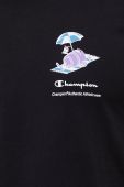 Бавовняна футболка Champion колір чорний візерунок (3076197)