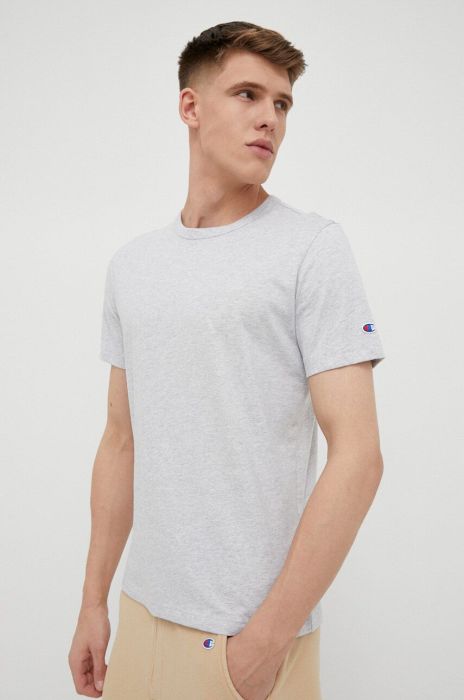 Бавовняна футболка Champion колір сірий однотонний (3192180)