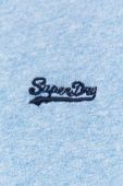 Бавовняна футболка Superdry меланж колір блакитний (3029564)