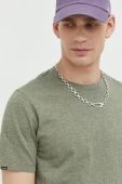 Бавовняна футболка Superdry колір зелений меланж (3001556)