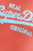 Бавовняна футболка Superdry колір червоний з аплікацією