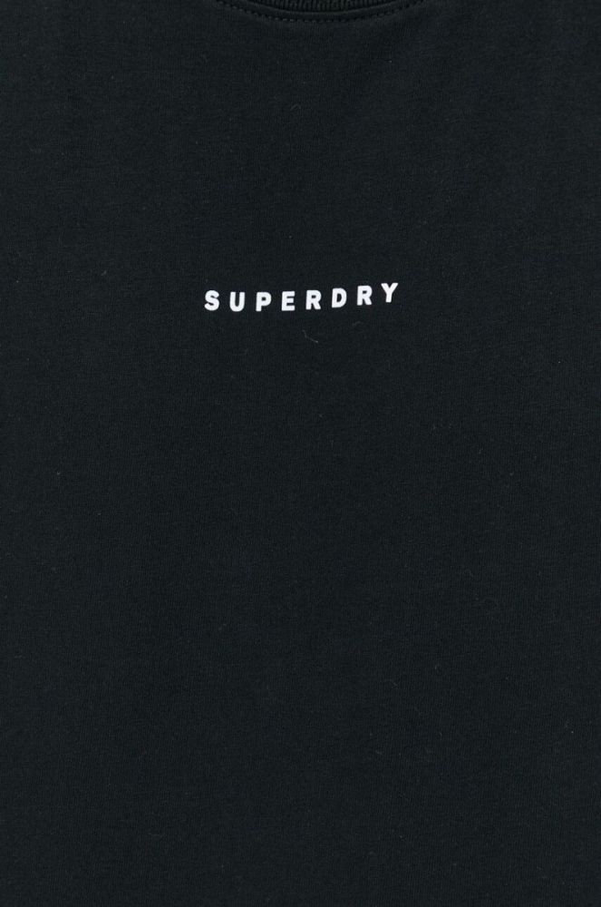 Бавовняна футболка Superdry колір чорний з принтом (3163961) фото 5