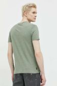 Бавовняна футболка Superdry колір зелений меланж (3024041)