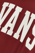 Бавовняна футболка Vans колір бордовий з принтом