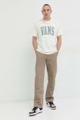 Бавовняна футболка Vans колір бежевий з принтом (2976011)
