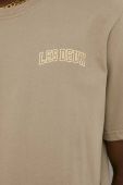 Бавовняна футболка Les Deux колір бежевий з принтом (3037276)