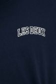 Бавовняна футболка Les Deux колір синій з принтом (3037271)