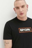 Бавовняна футболка Rip Curl колір чорний з принтом (3239446)