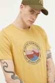 Бавовняна футболка Protest колір жовтий з принтом