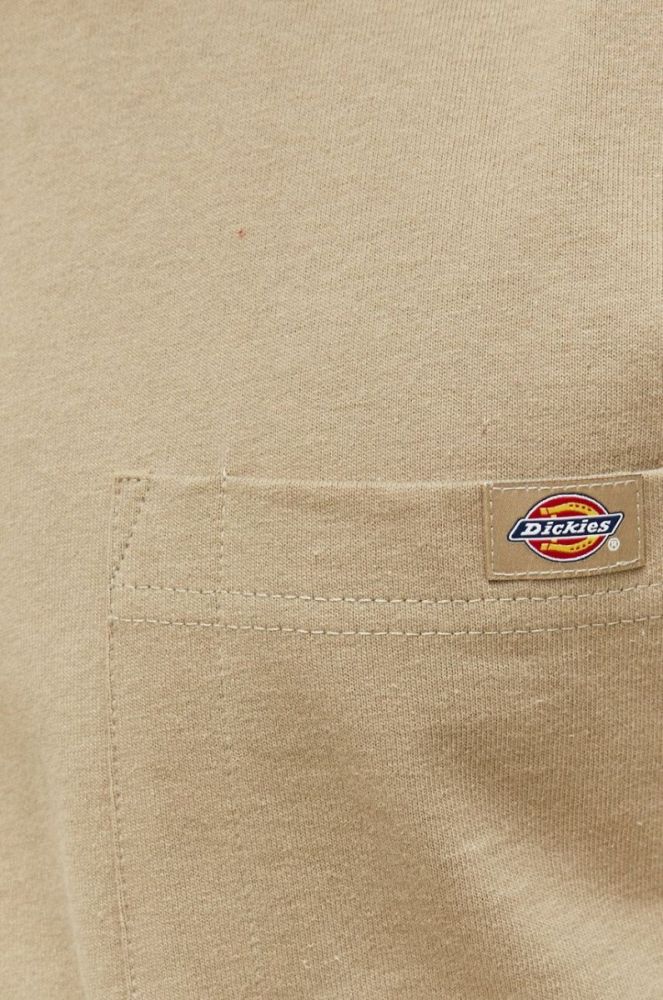 Бавовняна футболка Dickies колір зелений однотонний DK0A4TMODS01-DESERTSAND фото 5