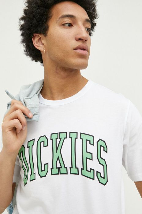 Бавовняна футболка Dickies колір білий з принтом (3186406)