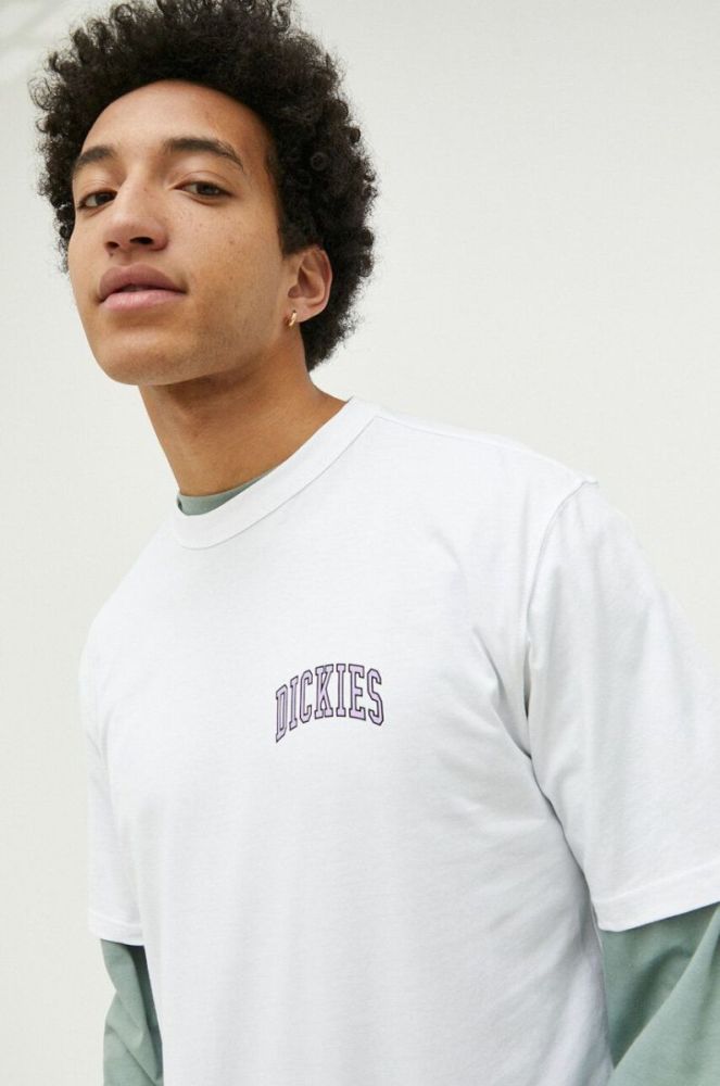Бавовняна футболка Dickies колір білий з принтом (3186418) фото 4