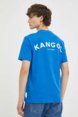 Бавовняна футболка Marc O'Polo x Kangol з принтом колір блакитний