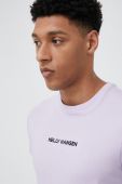 Бавовняна футболка Helly Hansen колір фіолетовий візерунок 53936-697