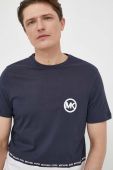 Бавовняна футболка Michael Kors колір синій візерунок