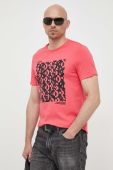 Бавовняна футболка Michael Kors колір рожевий з принтом