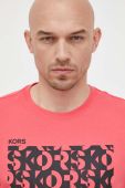 Бавовняна футболка Michael Kors колір рожевий з принтом