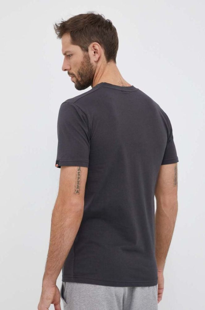 Бавовняна футболка Ellesse колір сірий з аплікацією SHR17561-BLACK фото 3