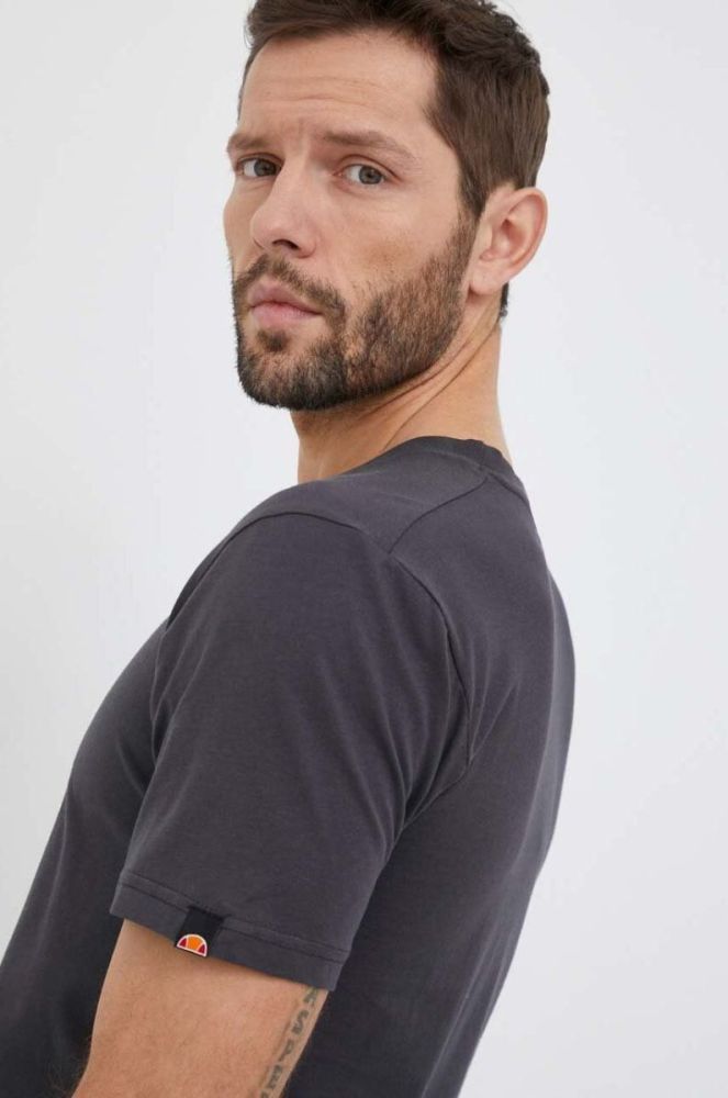 Бавовняна футболка Ellesse колір сірий з аплікацією SHR17561-BLACK фото 4